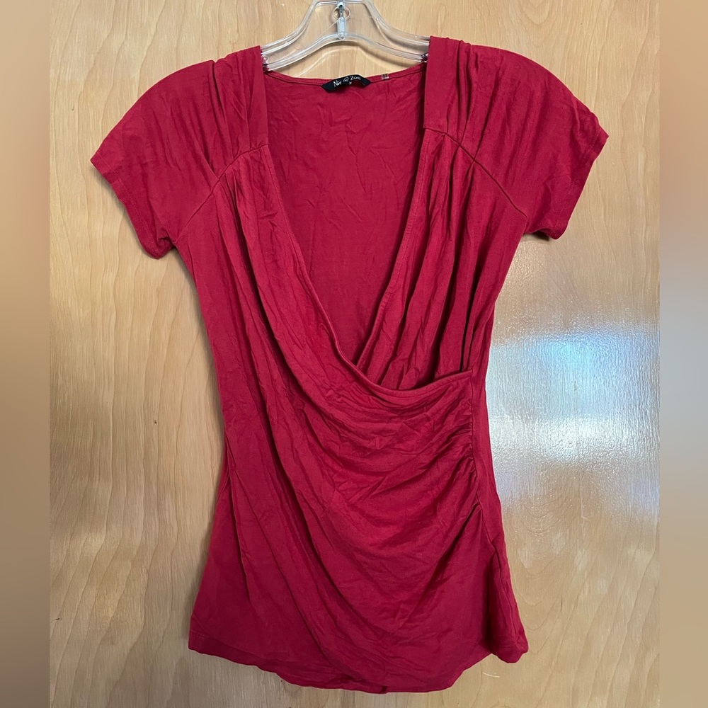 Nie + Zoe red blouse